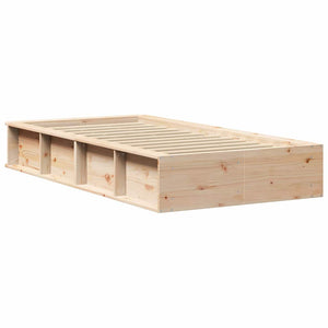 Σκελετός Κρεβατιού Καφέ 90 x 200 cm Στερεά ξυλεία πεύκου