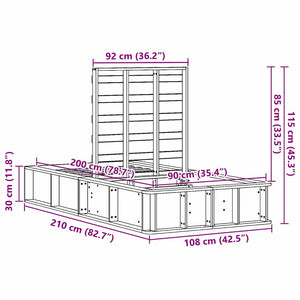 Σκελετός Κρεβατιού Καφέ 90 x 200 cm Στερεά ξυλεία πεύκου
