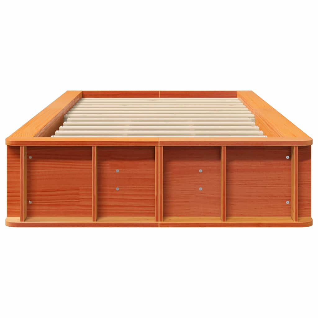 Σκελετός Κρεβατιού Κερωτό καφέ 90 x 200 cm Στερεά ξυλεία πεύκου