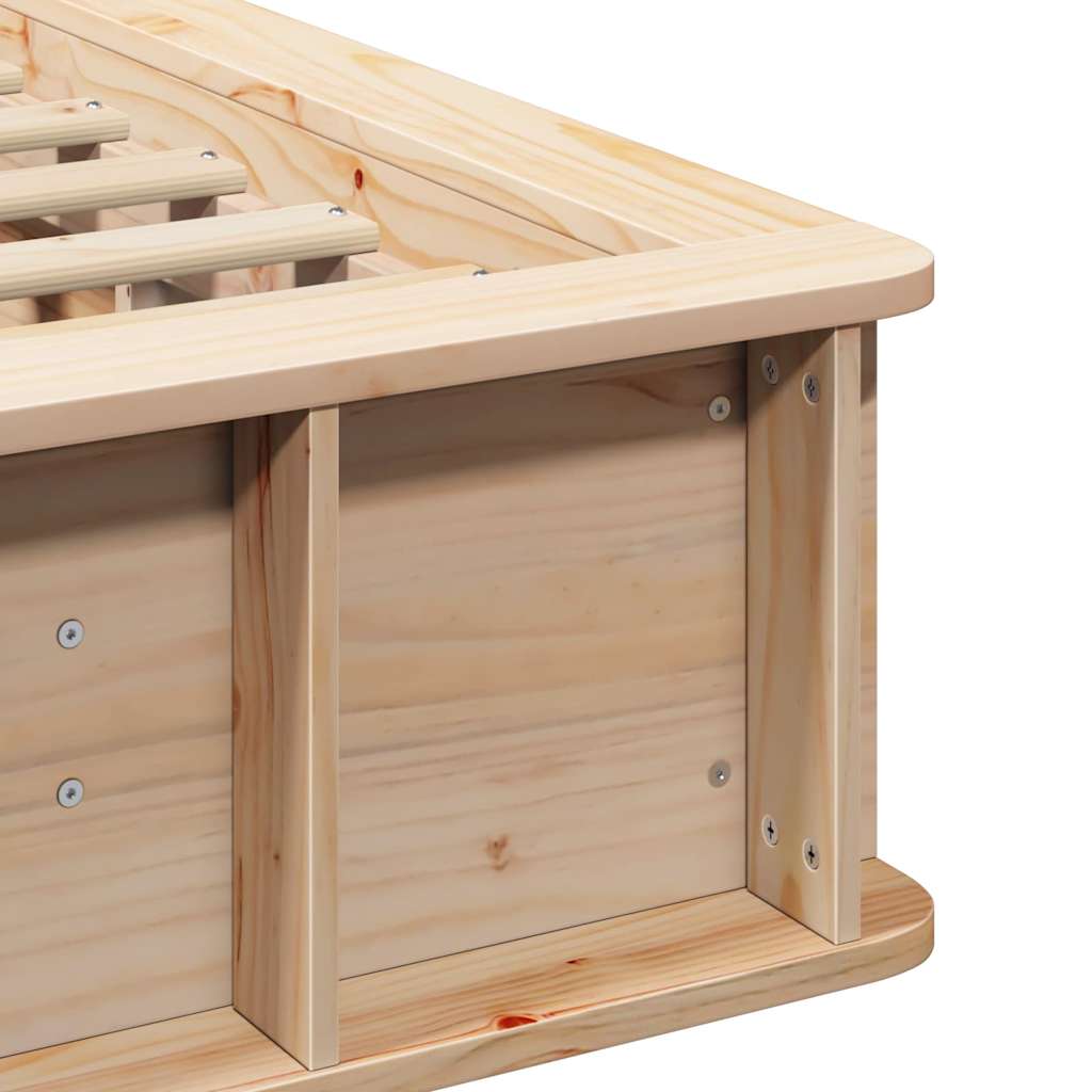 Σκελετός Κρεβατιού Καφέ 90 x 190 cm Στερεά ξυλεία πεύκου