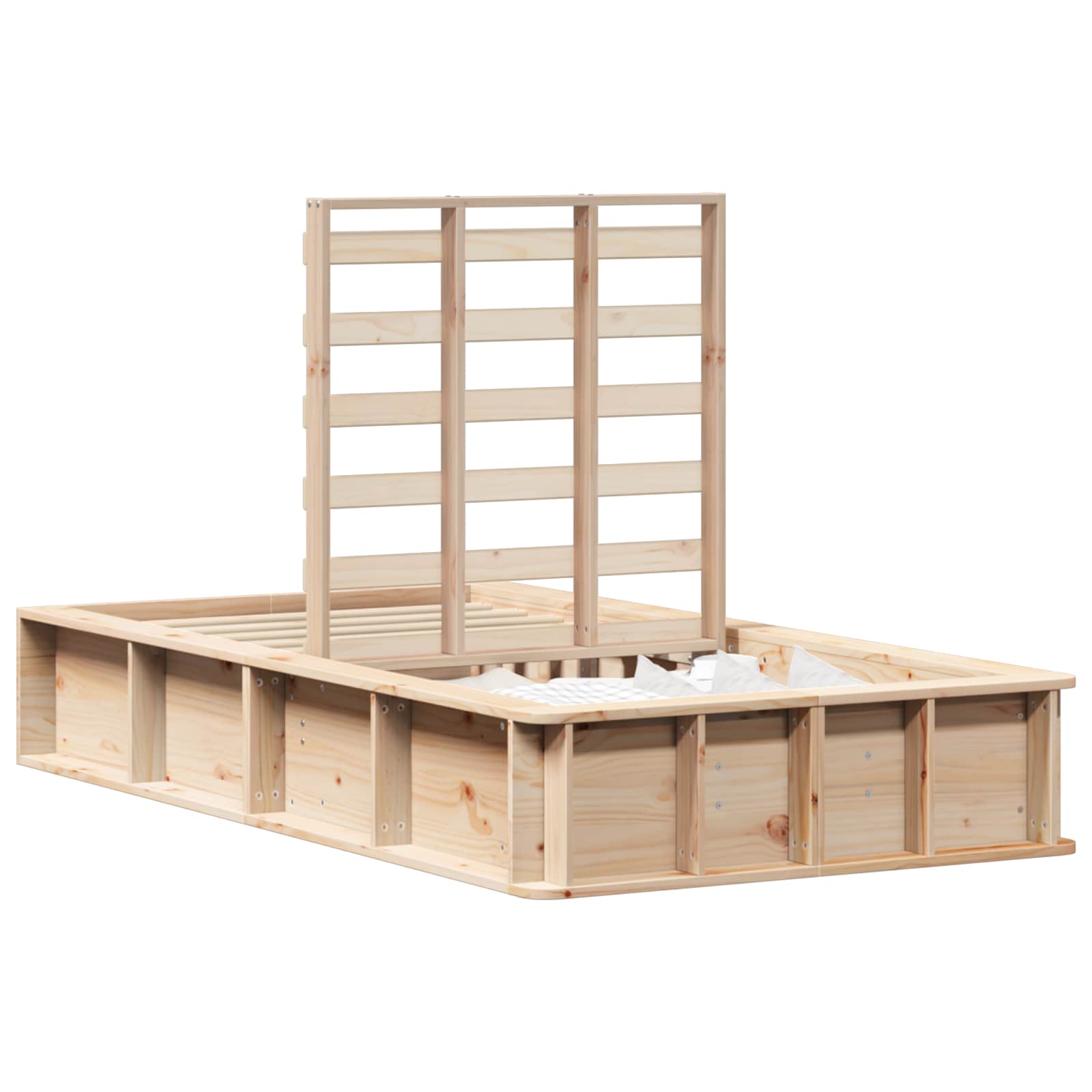 Σκελετός Κρεβατιού Καφέ 90 x 190 cm Στερεά ξυλεία πεύκου