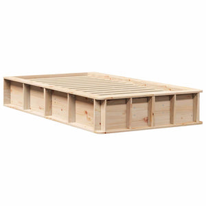 Σκελετός Κρεβατιού Καφέ 90 x 190 cm Στερεά ξυλεία πεύκου