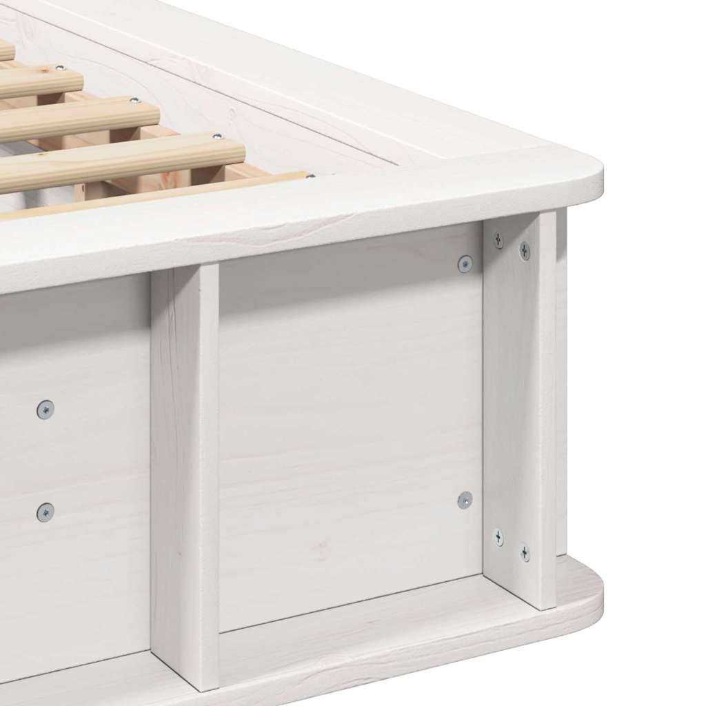 Σκελετός Κρεβατιού Λευκό 90 x 190 cm Στερεά ξυλεία πεύκου