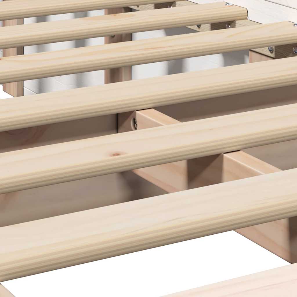 Σκελετός Κρεβατιού Λευκό 90 x 190 cm Στερεά ξυλεία πεύκου
