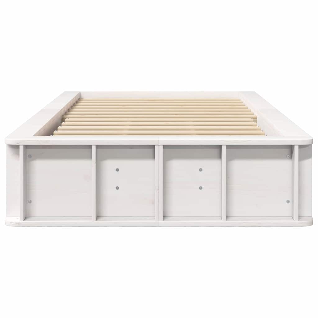 Σκελετός Κρεβατιού Λευκό 90 x 190 cm Στερεά ξυλεία πεύκου