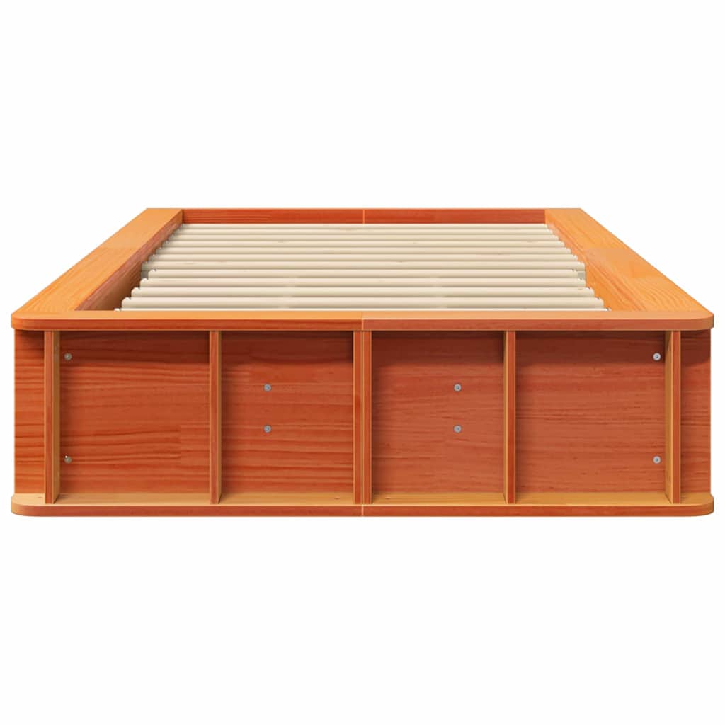Σκελετός Κρεβατιού Κερωτό καφέ 90 x 190 cm Στερεά ξυλεία πεύκου
