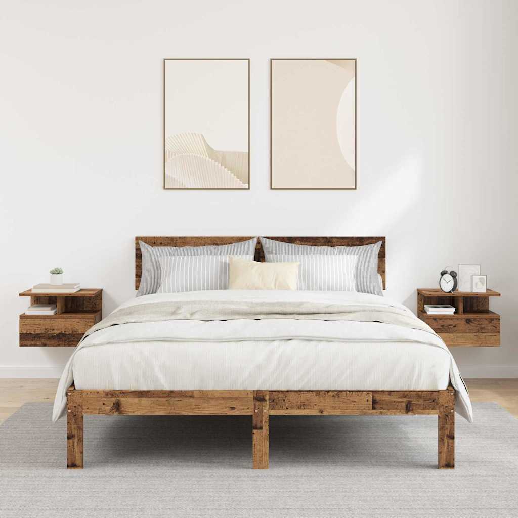 Κρεβάτι με Float με συρτάρι 2 pcs Παλιό ξύλο 40 x 31 x 28 εκ - Pakobazaar