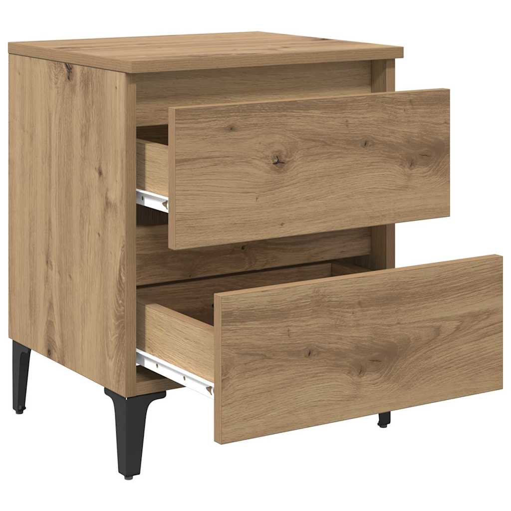 Κομοδίνο artisan δρυς 40 x 35 x 50 εκ. Επεξεργασμένο ξύλο - Pakobazaar