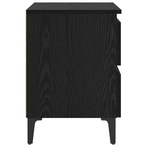 Κομοδίνο 2 pcs Μαύρη δρυς 40 x 35 x 50 εκ. Επεξεργασμένο ξύλο - Pakobazaar