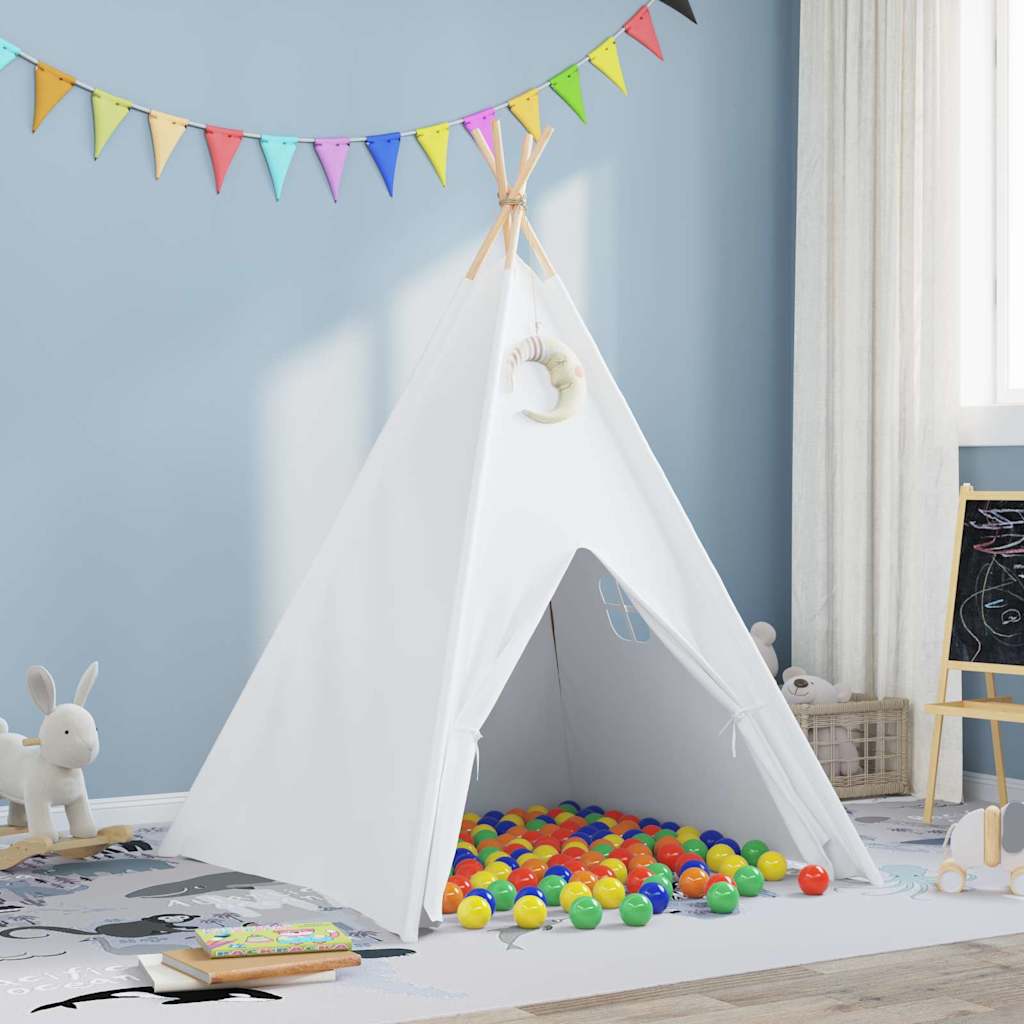 Σκηνίτσα Teepee Λευκό 120 x 120 x 150 cm - Pakobazaar