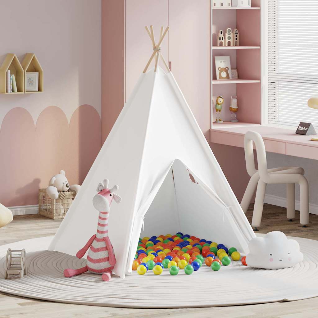 Σκηνίτσα Teepee Λευκό 120 x 120 x 150 cm - Pakobazaar