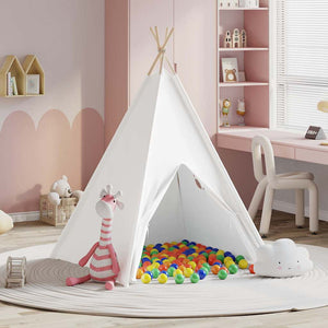Σκηνίτσα Teepee Λευκό 120 x 120 x 150 cm - Pakobazaar