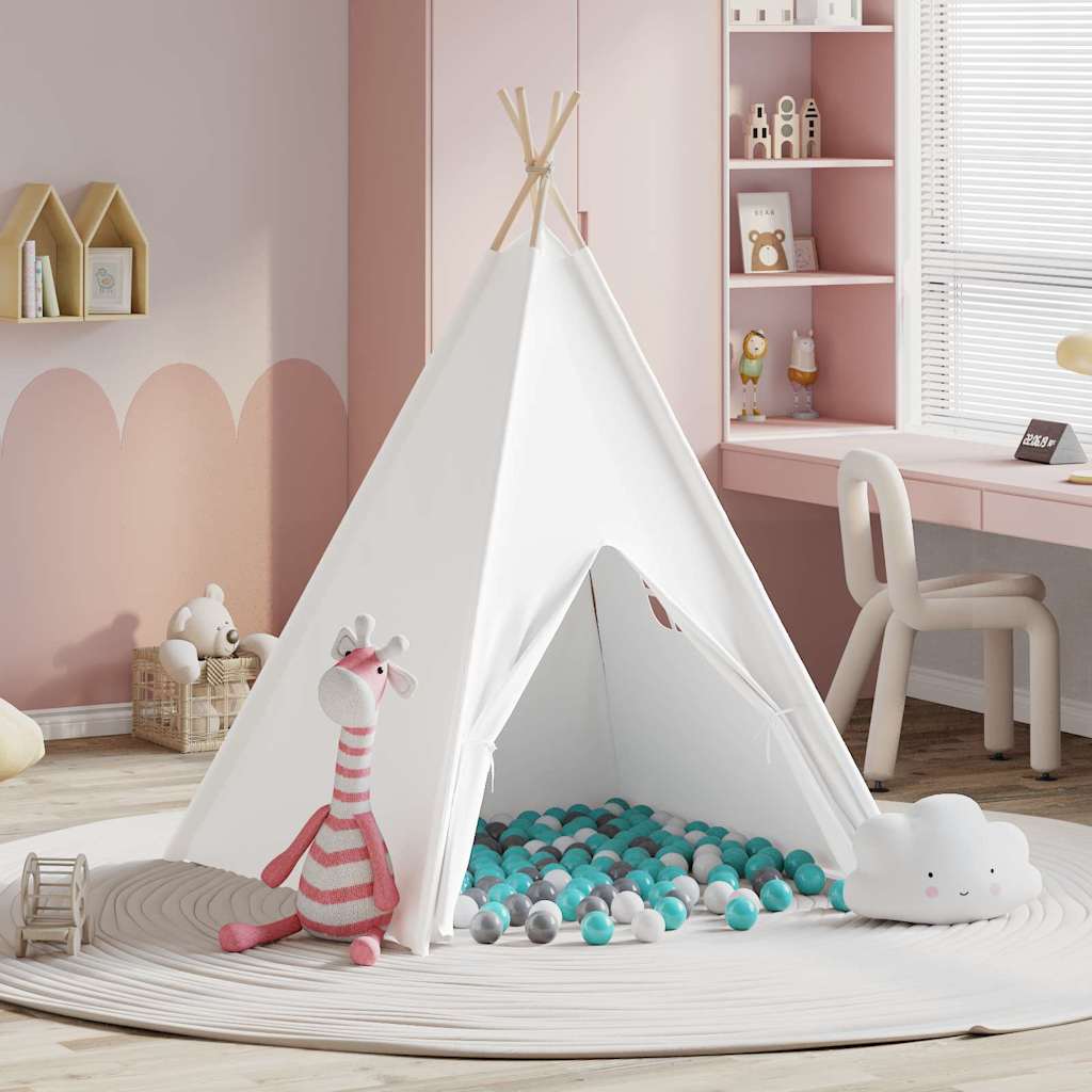Σκηνίτσα Teepee Λευκό 120 x 120 x 150 cm - Pakobazaar
