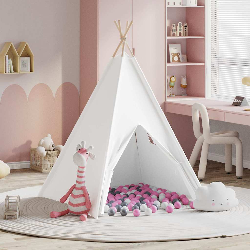 Σκηνίτσα Teepee Λευκό 120 x 120 x 150 cm - Pakobazaar