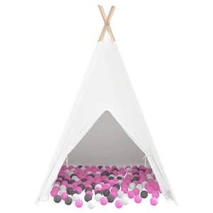 Σκηνίτσα Teepee Λευκό 120 x 120 x 150 cm - Pakobazaar