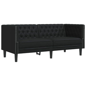 Καναπές σαλονιού 2 pcs Μαύρο 194 x 74,5 x 70,5 εκ. - Pakobazaar