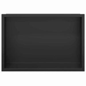 Νίτσα Μπάνιου Μαύρο 30 x 20 x 9,5 εκ. Ανοξείδωτο ατσάλι - Pakobazaar