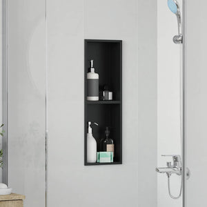 Νίτσα Μπάνιου Μαύρο 60 x 20 x 9,5 εκ Ανοξείδωτο ατσάλι - Pakobazaar