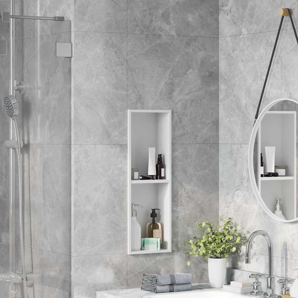 Νίτσα Μπάνιου Λευκός 60 x 20 x 9,5 εκ Ανοξείδωτο ατσάλι - Pakobazaar