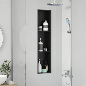 Νίτσα Μπάνιου Μαύρο 90 x 20 x 9,5 εκ Ανοξείδωτο ατσάλι - Pakobazaar