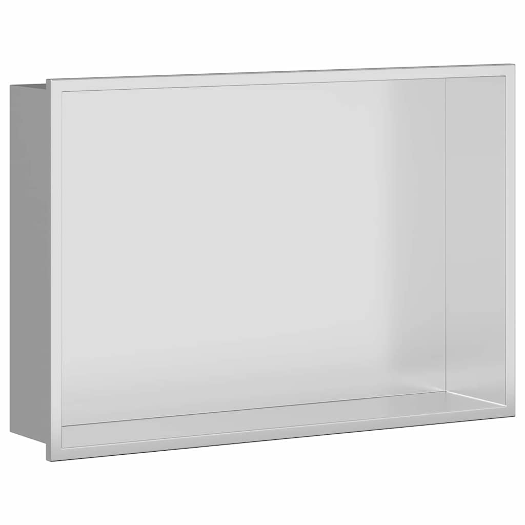 Νίτσα Μπάνιου Ασημί 45 x 30 x 9,5 εκ. Ανοξείδωτο ατσάλι - Pakobazaar