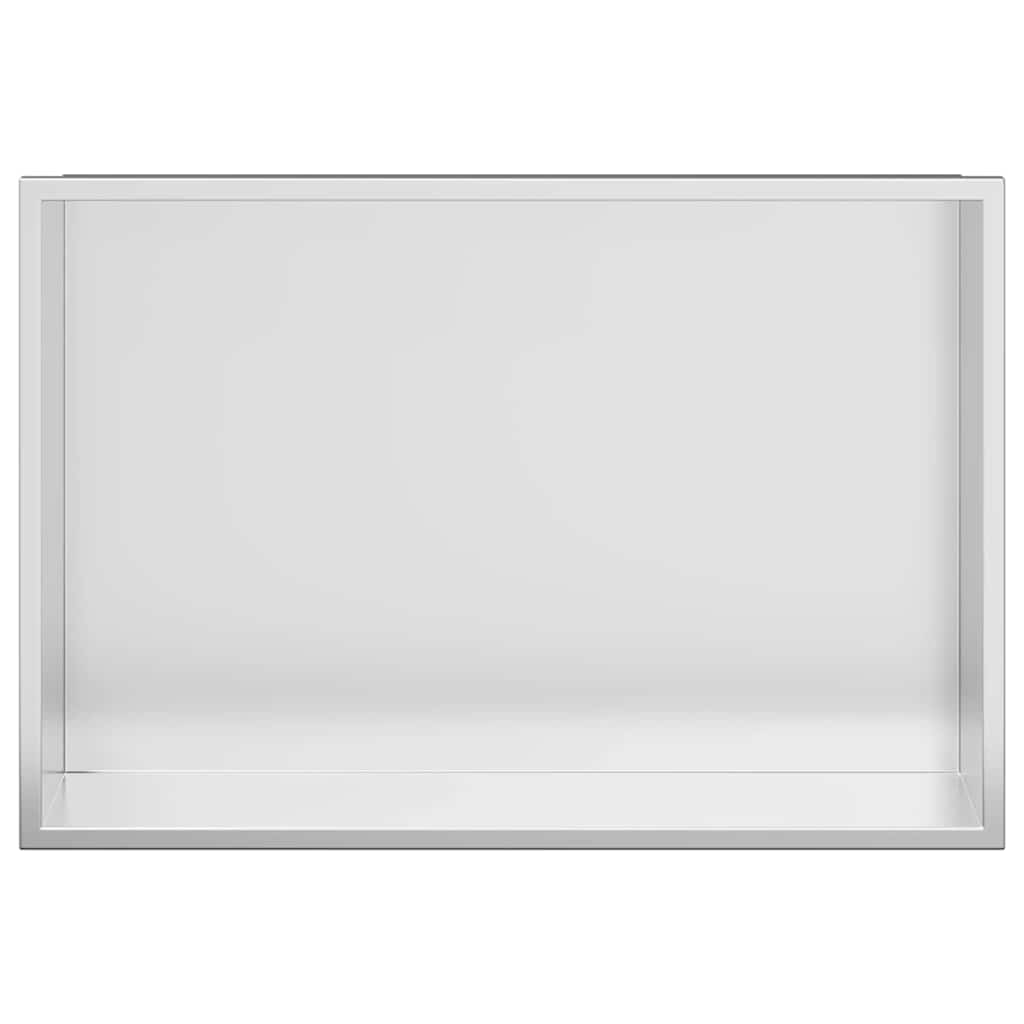 Νίτσα Μπάνιου Ασημί 45 x 30 x 9,5 εκ. Ανοξείδωτο ατσάλι - Pakobazaar