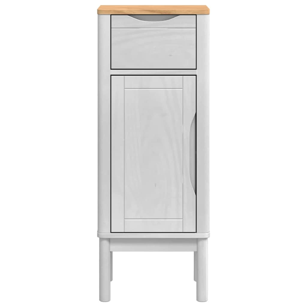 Ντουλάπι Μπάνιου FLORO Λευκό 35 x 30 x 90 cm Στερεό ξύλο πεύκου - Pakobazaar