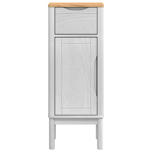 Ντουλάπι Μπάνιου FLORO Λευκό 35 x 30 x 90 cm Στερεό ξύλο πεύκου - Pakobazaar