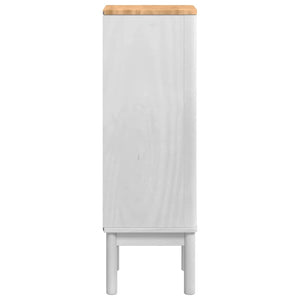Ντουλάπι Μπάνιου FLORO Λευκό 35 x 30 x 90 cm Στερεό ξύλο πεύκου - Pakobazaar