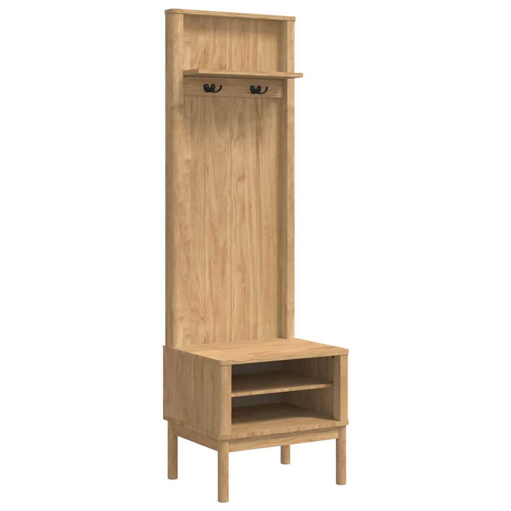 Ντουλάπα διαδρόμου με ράφι FLORO Κερωτό καφέ 50 x 40 x 158 εκ - Pakobazaar
