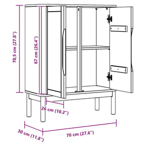 Πλαϊνό γραφείο FLORO Λευκό 70 x 30 x 70,5 εκ. - Pakobazaar
