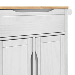 Καρότσι Κουζίνας FLORO Λευκό 72,5 x 45 x 80 εκ - Pakobazaar