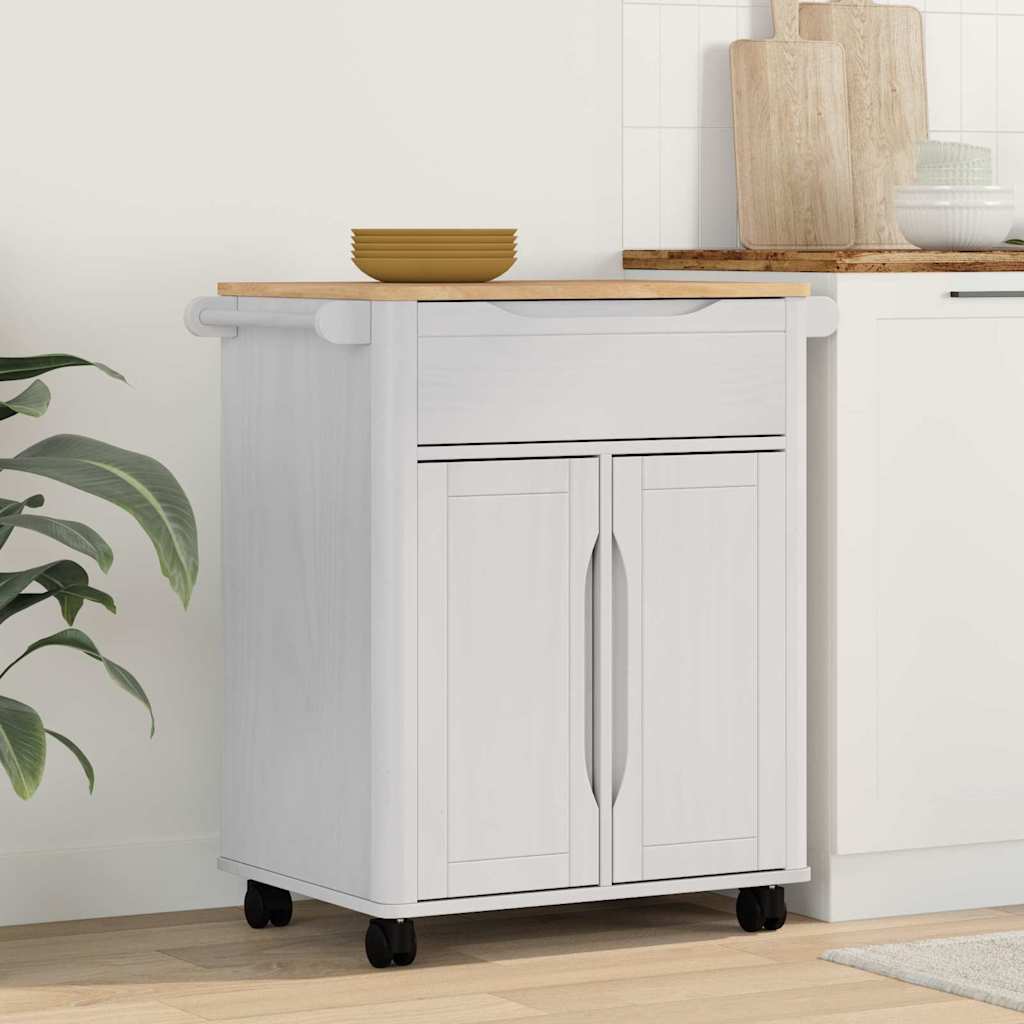 Καρότσι Κουζίνας FLORO Λευκό 72,5 x 45 x 80 εκ - Pakobazaar