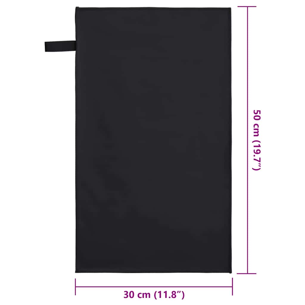 Αθλητικές Πετσέτες 2 pcs Μαύρο 50 x 30 cm