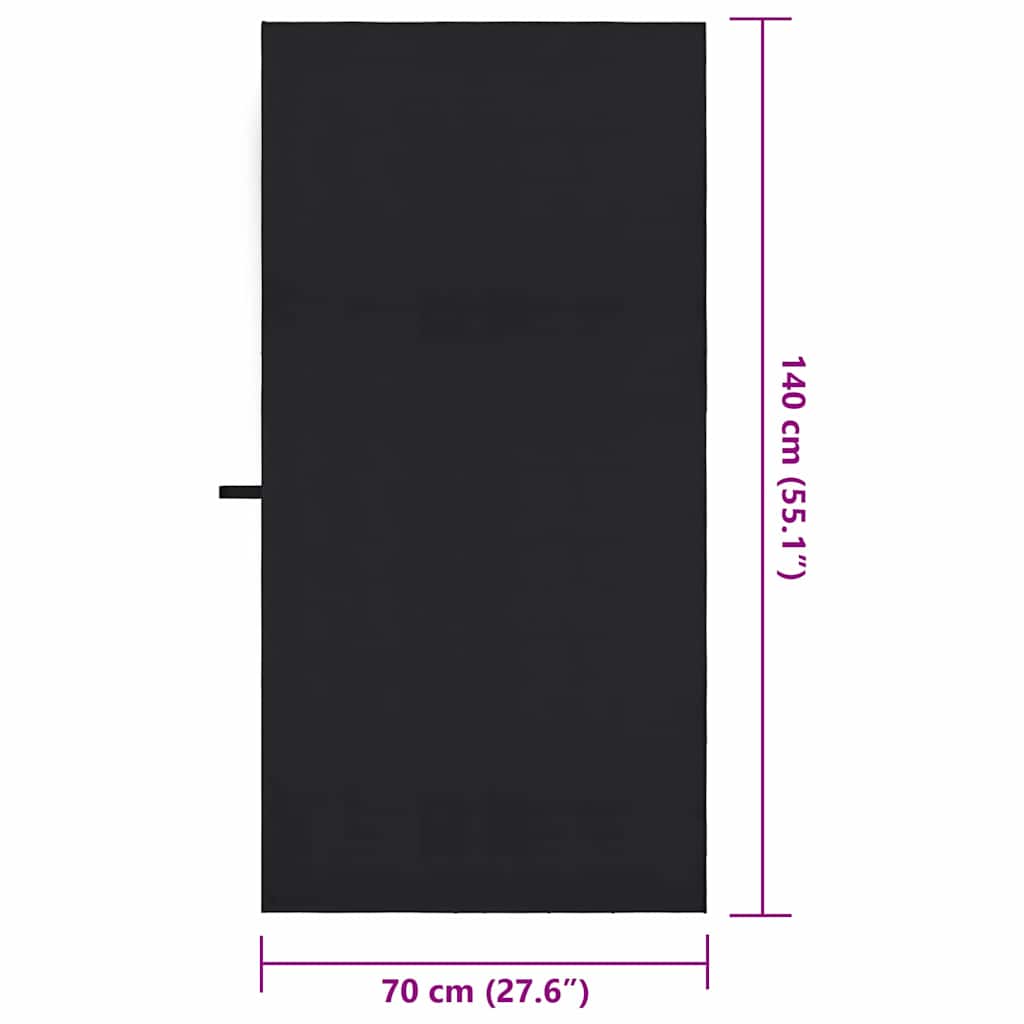 Αθλητικές Πετσέτες 2 pcs Μαύρο 140 x 70 εκ