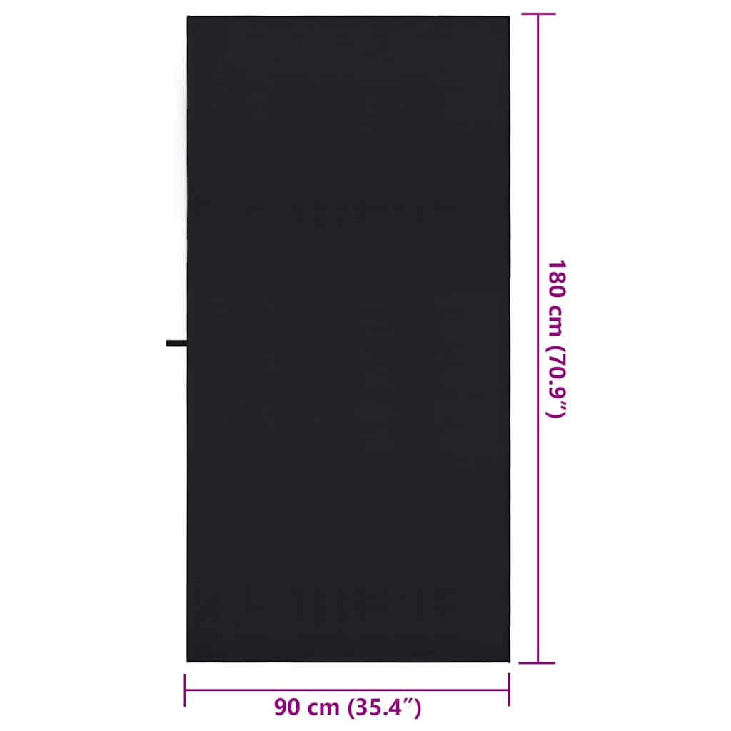 Αθλητικές Πετσέτες 2 pcs Μαύρο 180 x 90 cm