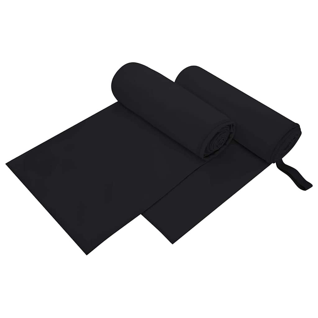 Αθλητικές Πετσέτες 2 pcs Μαύρο 200 x 100 cm