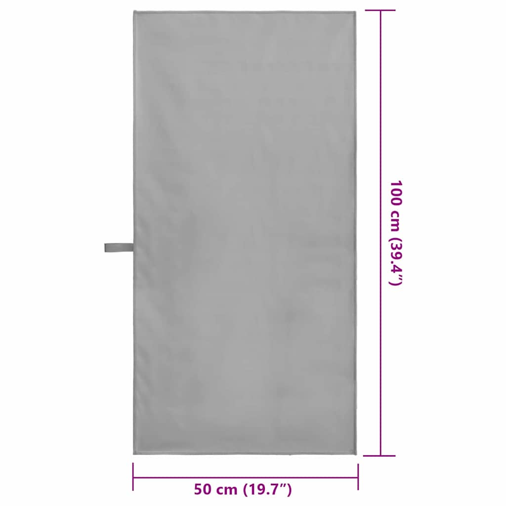 Αθλητικές Πετσέτες 2 pcs Σκούρο γκρι 100 x 50 cm