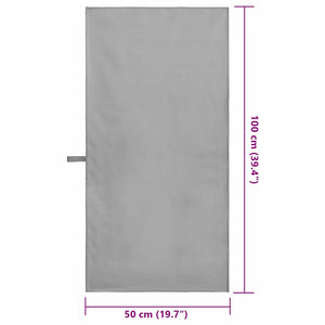 Αθλητικές Πετσέτες 2 τμχ. Σκούρο γκρι 100 x 50 cm