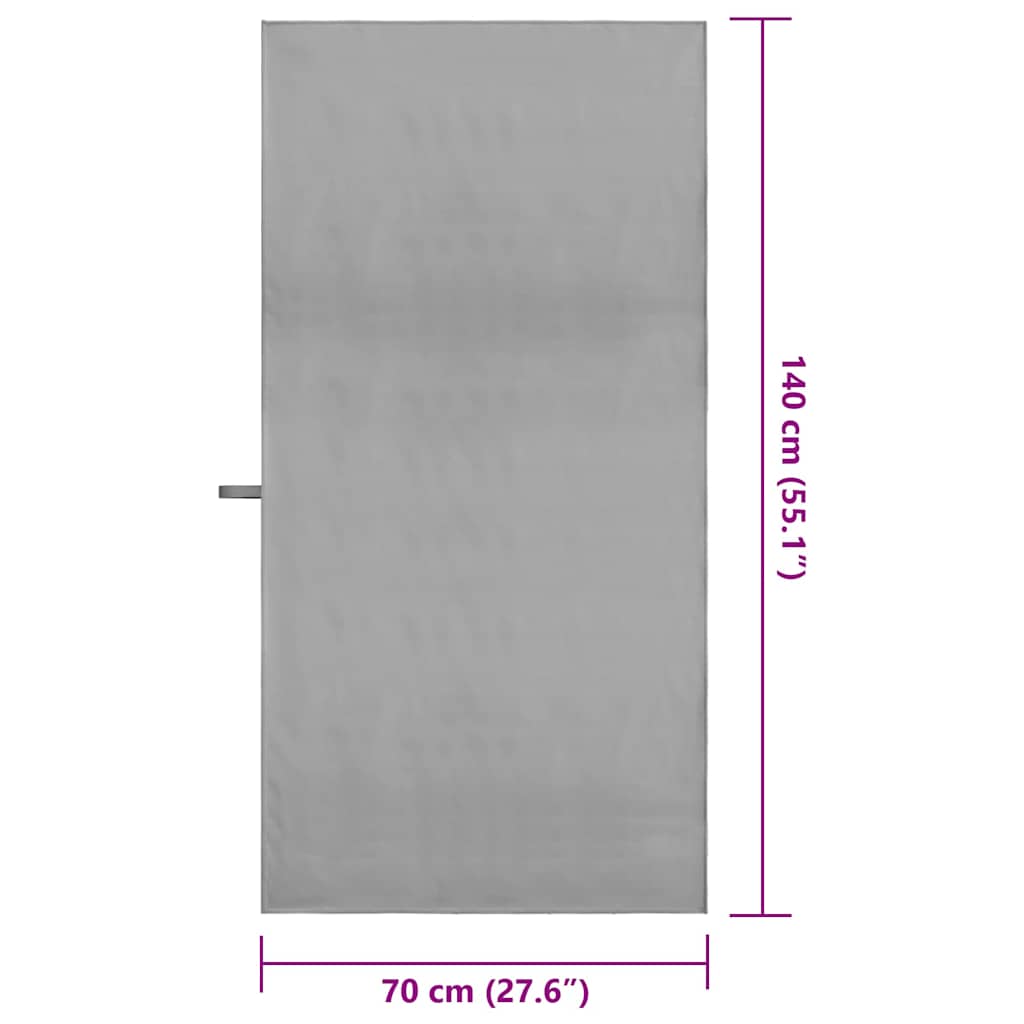 Αθλητικές Πετσέτες 2 pcs Σκούρο γκρι 140 x 70 εκ