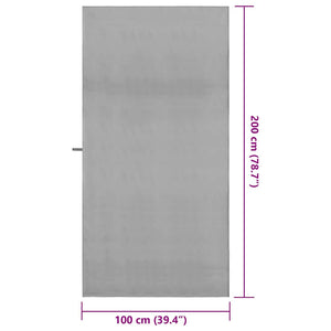 Αθλητικές Πετσέτες 2 τμχ. Σκούρο γκρι 200 x 100 cm