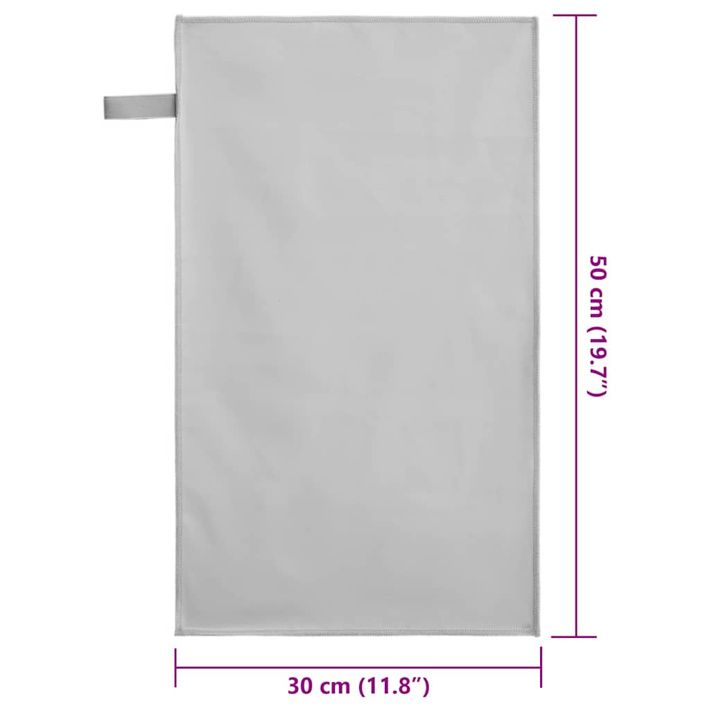 Αθλητικές Πετσέτες 2 pcs Γκρι 50 x 30 cm