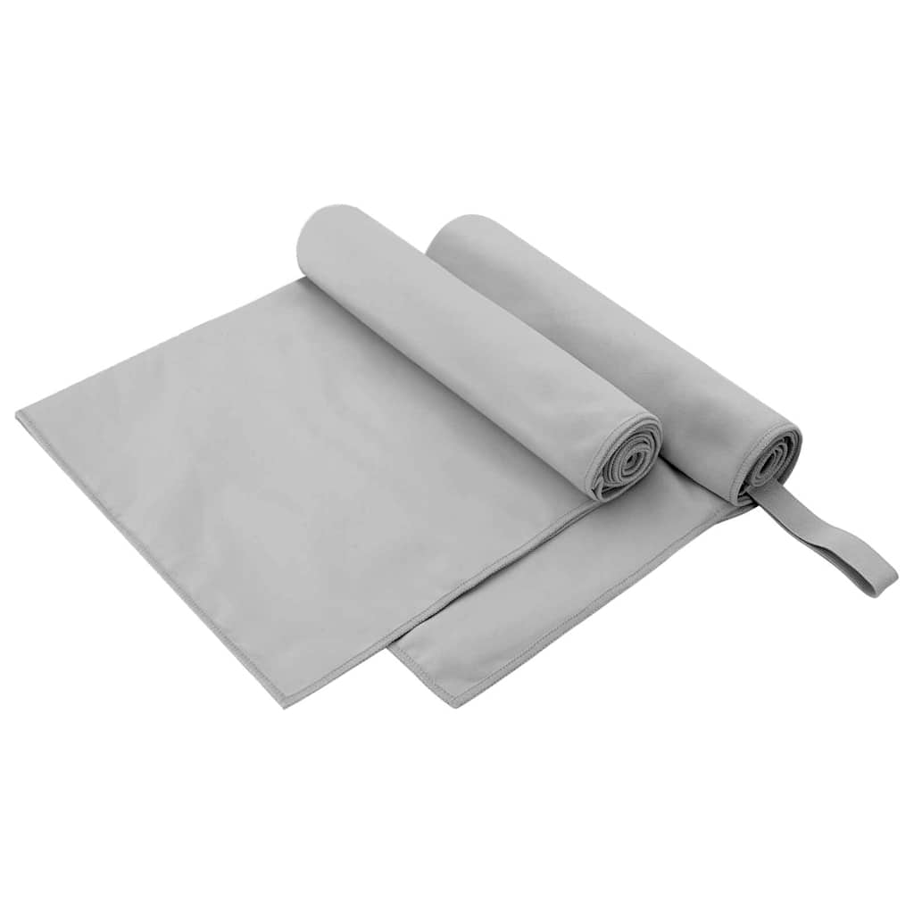 Αθλητικές Πετσέτες 2 pcs Γκρι 100 x 50 cm