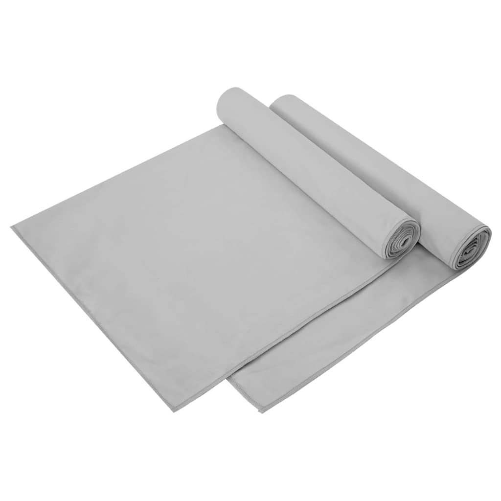 Αθλητικές Πετσέτες 2 pcs Γκρι 140 x 70 εκ