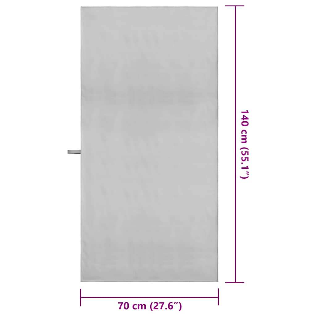 Αθλητικές Πετσέτες 2 pcs Γκρι 140 x 70 εκ