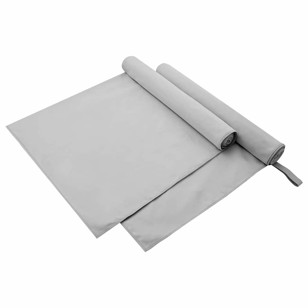 Αθλητικές Πετσέτες 2 pcs Γκρι 180 x 90 cm - Pakobazaar