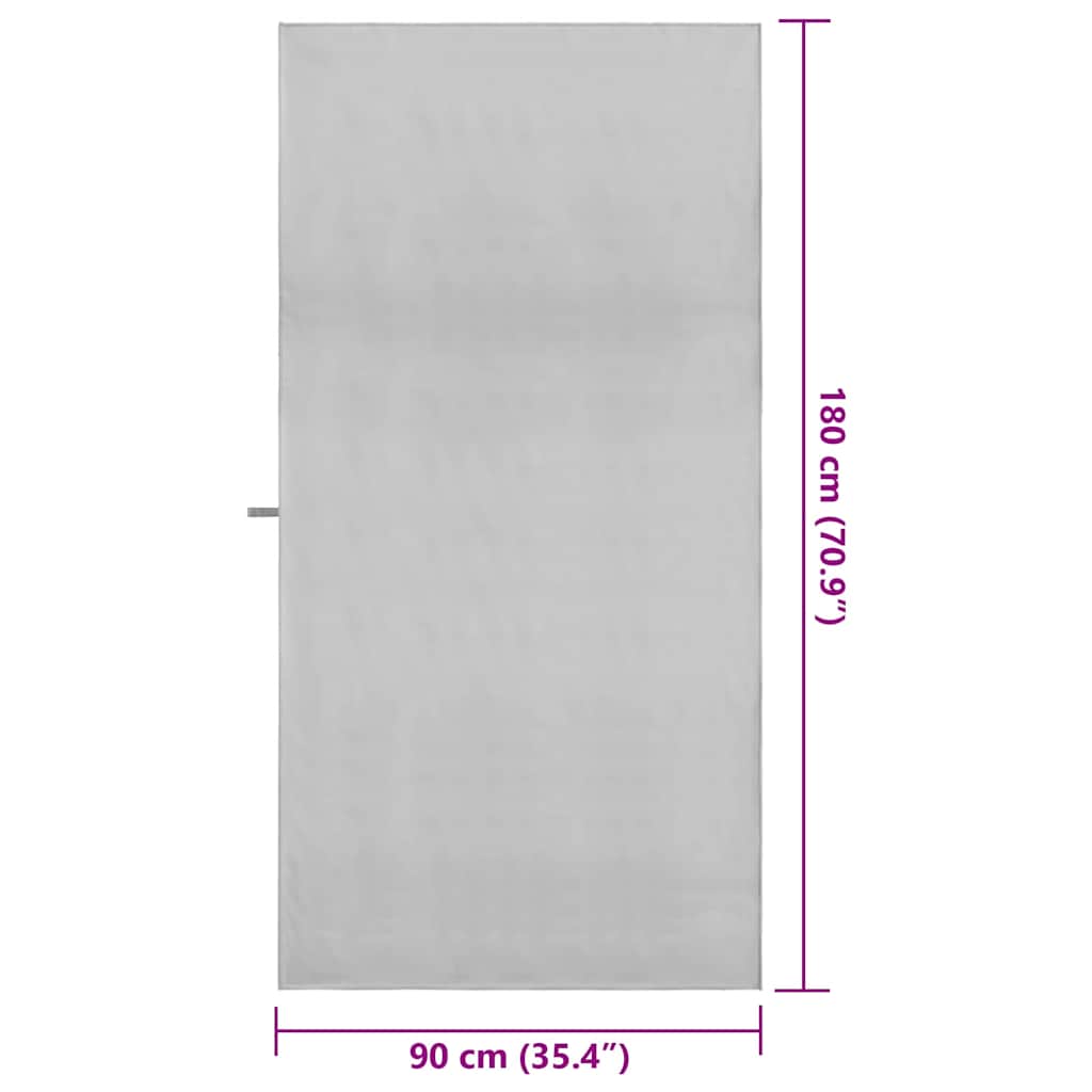 Αθλητικές Πετσέτες 2 pcs Γκρι 180 x 90 cm - Pakobazaar