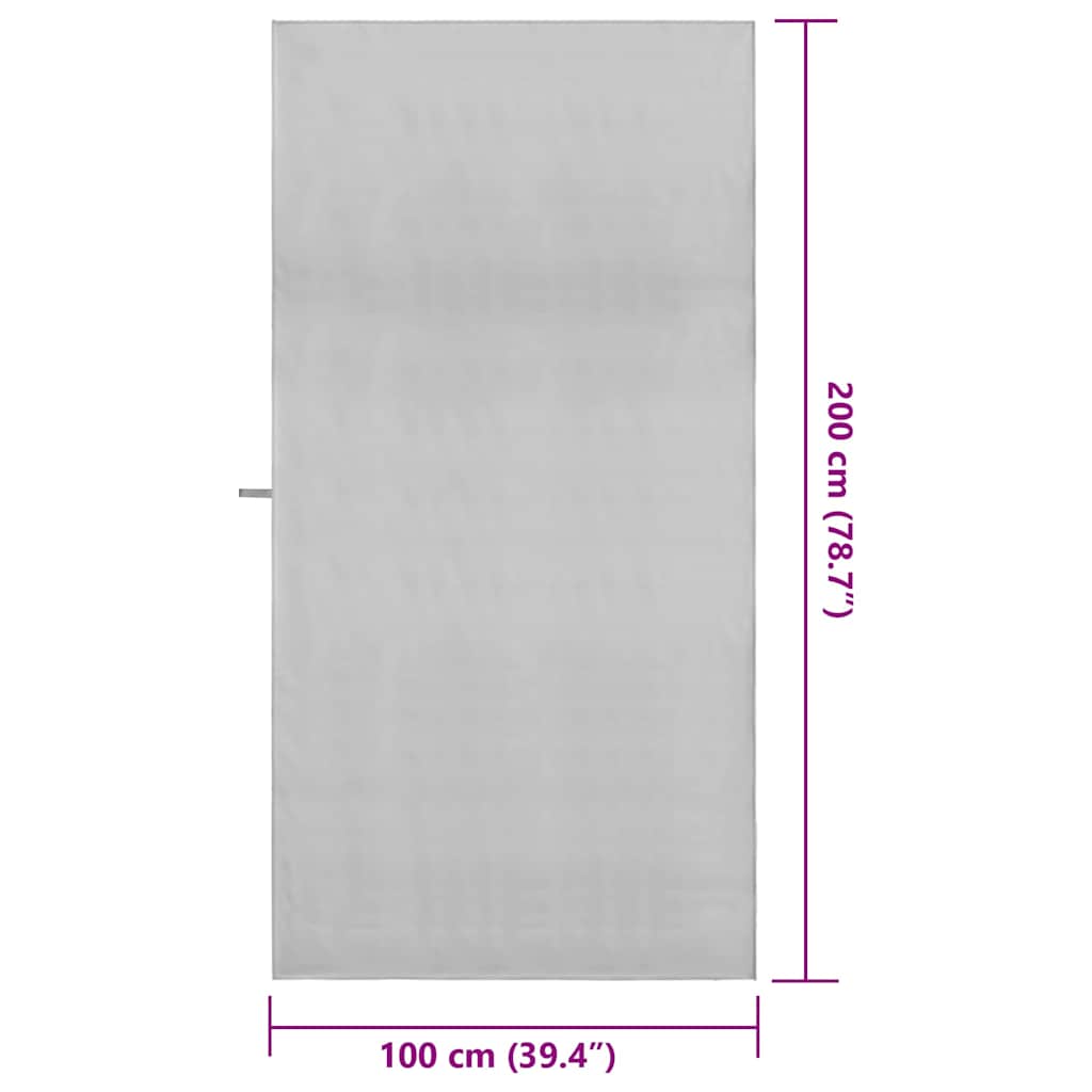 Αθλητικές Πετσέτες 2 pcs Γκρι 200 x 100 cm - Pakobazaar