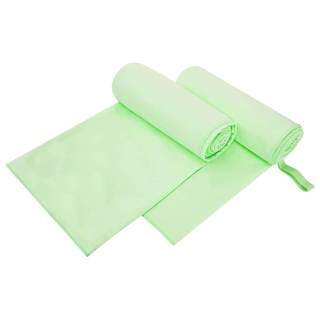 Αθλητικές Πετσέτες 2 pcs Πράσινο 200 x 100 cm