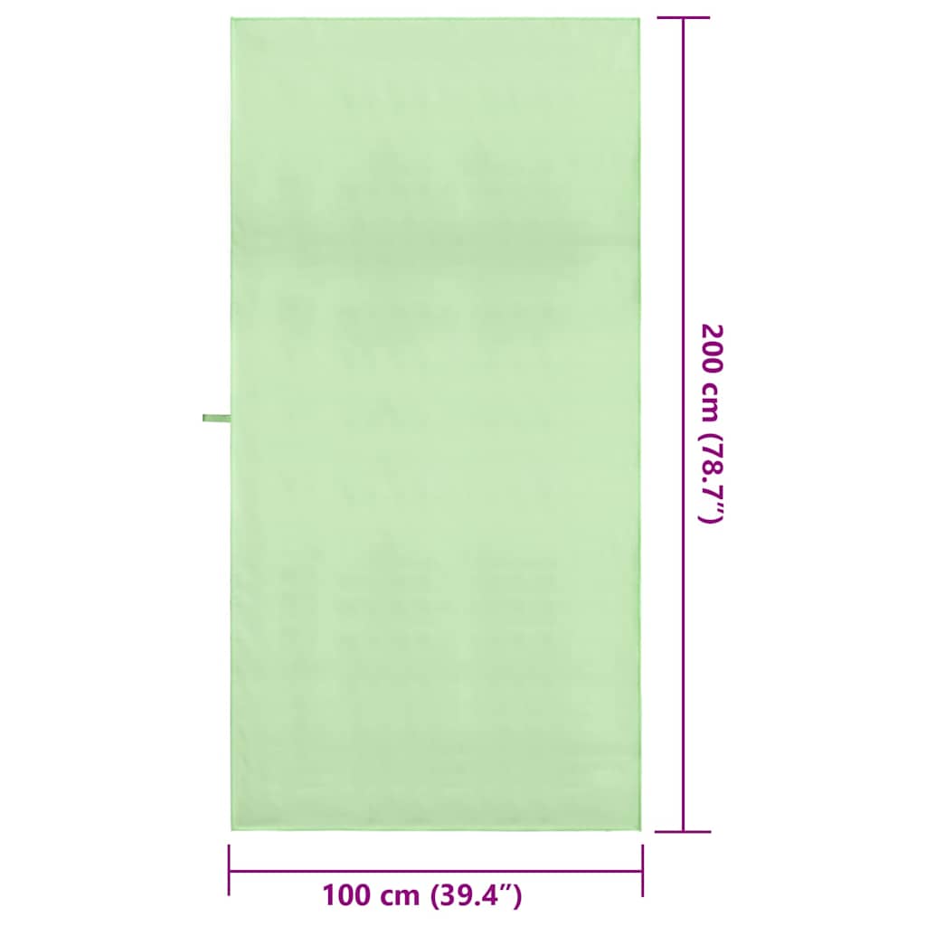 Αθλητικές Πετσέτες 2 pcs Πράσινο 200 x 100 cm